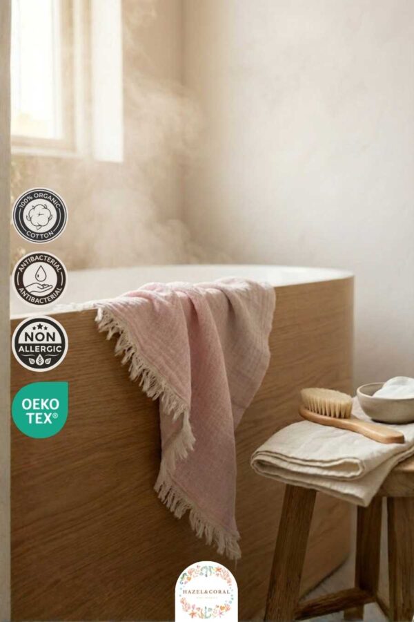 3 Katlı Müslin Bebek Havlusu Bej Ekru