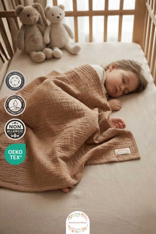 4 Katlı Müslin Battaniyesi Bej